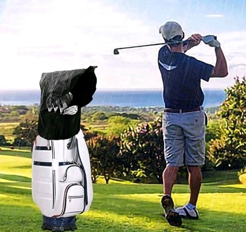 Black golf bag - golf, cover